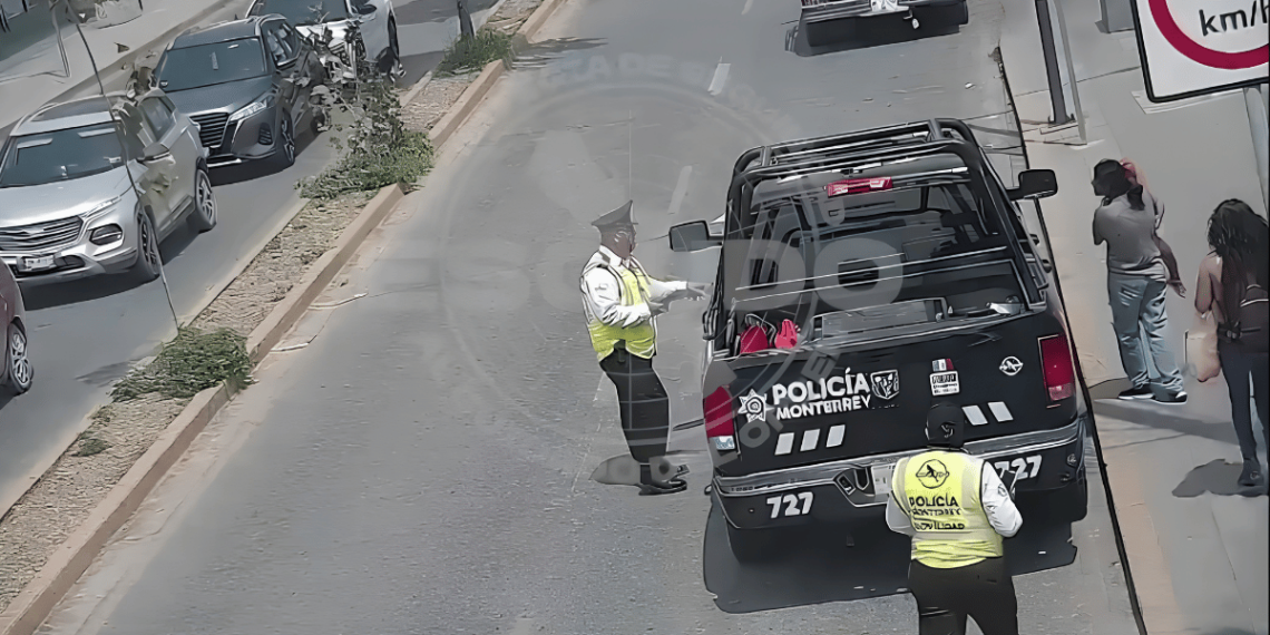 Policía auxilia a menor en Monterrey y permite agilizar un traslado urgente al hospital