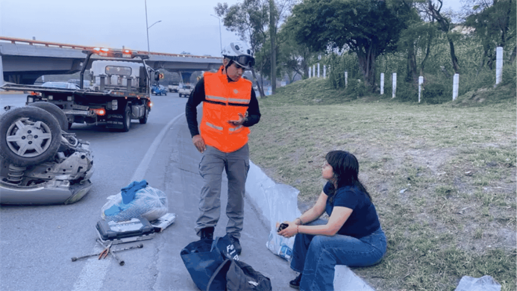 accidente vial movilizó a los cuerpos de auxilio en Guadalupe