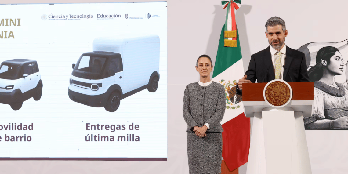 presentación del Auto eléctrico Olinia en México. liderado por Roberto Capuano Tripp